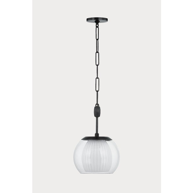 2020s Hudson Valley Lighting Clementon 11 in. 1 Light Pendant in Distressed Bronze Finish For Sale - Image 5 of 6