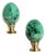 Malachite Egg Lamp Finials – Pair For Sale