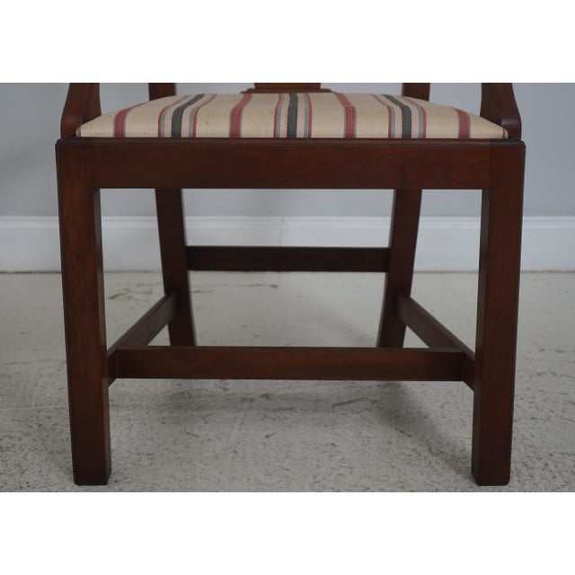 Pair of Eldred Wheeler Cherry Chippendale Style Armchairs For Sale - Image 13 of 18