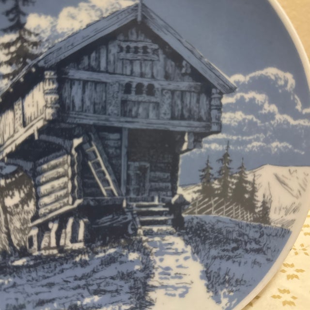 Cabin Norway Decorative Porsgrund Cabin Scene For Sale - Image 3 of 5