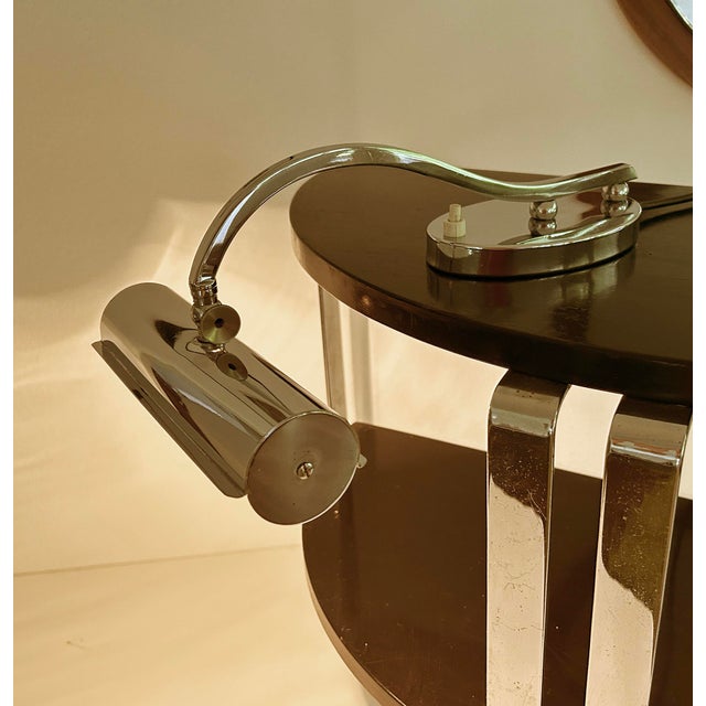 Art Deco French Piano Study Lamps in Chrome For Sale - Image 6 of 18