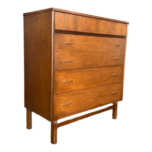 Vintage Bassett Mid Century Modern 4 Drawer Dresser With Dovetail Drawers Cabinet Storage
