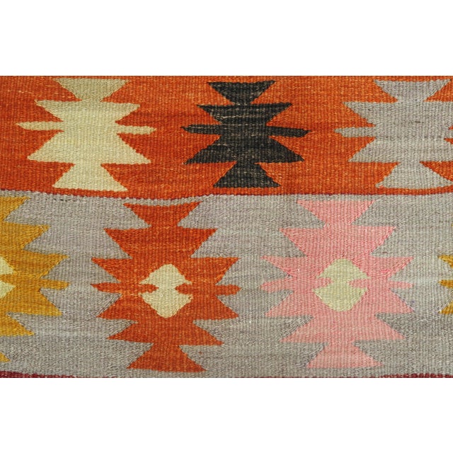 Textile Vintage Turkish Kilim Rug-5′2″ × 9′1″ For Sale - Image 7 of 13