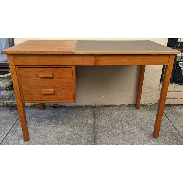 Vintage Danish Modern Teak Drafting Desk Chairish