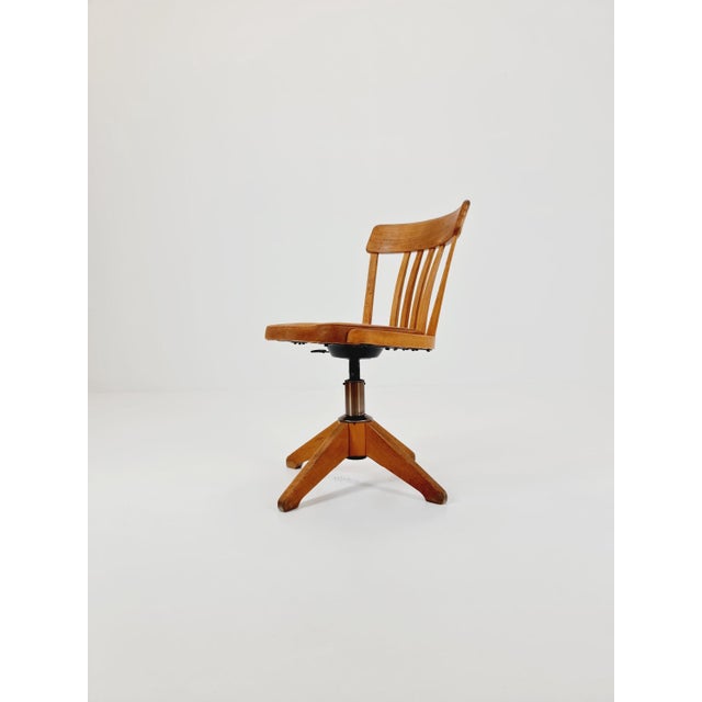 Bauhaus Swivel Office Chair in Wood from Sedus, 1930s For Sale - Image 10 of 11