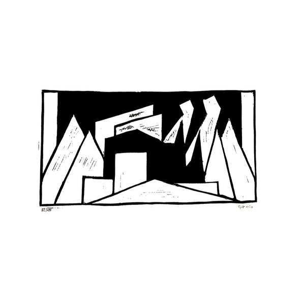 Thilo Maatsch, Berge, 1920, Woodcut For Sale