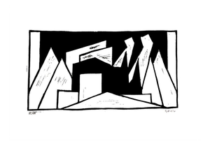Thilo Maatsch, Berge, 1920, Woodcut