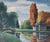 Vintage 1950s Oil Painting Rambouillet France Landscape For Sale - Image 4 of 16