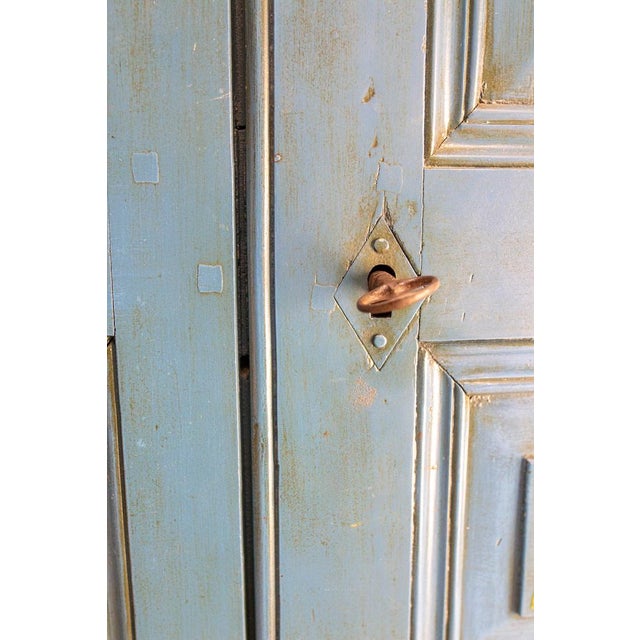 French Blue Wardrobe, 1900 For Sale - Image 11 of 14