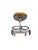 Early 20th Century Vintage Cramer Industries Adjustible Height/Back-Rest Industrial Drafting Stool Original Wheels For Sale - Image 5 of 5