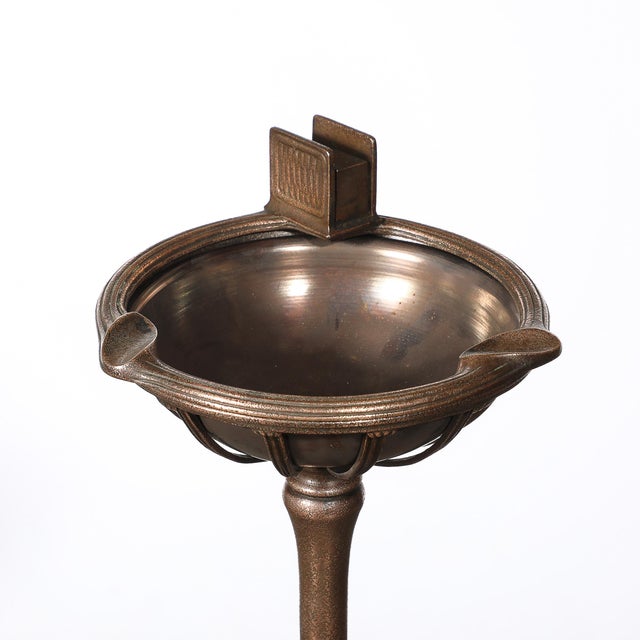 Art Deco Gilt Bronze Smoking Stand Signed Tiffany Studios New York #1649 For Sale - Image 9 of 18