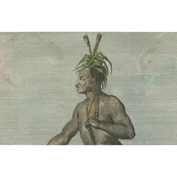 Teodoro Viero, Iroquois Warrior Native of Northern Canada, 1783, Engraving For Sale - Image 4 of 7