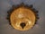 Metal Mid-Century Modern Ornate Textured Glass Flush Mount, 1960s For Sale - Image 7 of 18