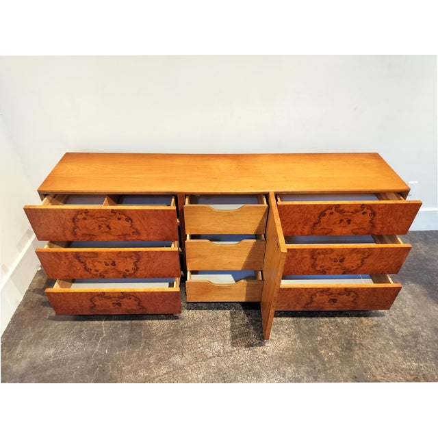 1970s Milo Baughman for Altavisat Lane Burl Wood Credenza For Sale - Image 5 of 11
