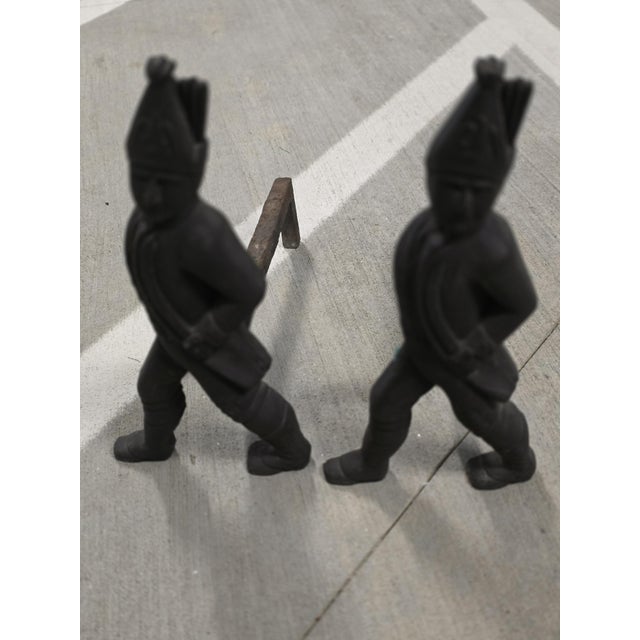 Mid 19th Century Pair of 19th Century Hession Soldier Andirons For Sale - Image 5 of 5