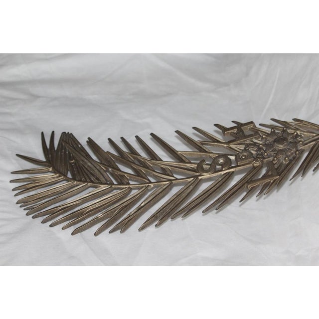 Palm Branch Metal Wall Decor, 1950s For Sale - Image 13 of 17