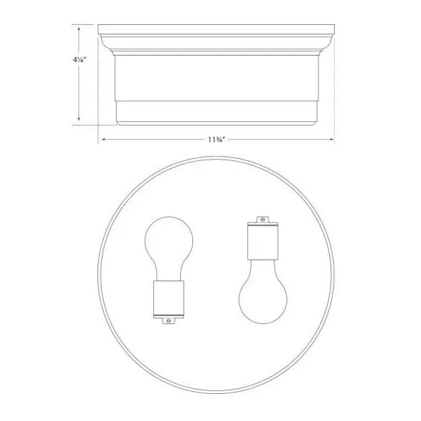 Visual Comfort Visual Comfort Signature Siena Small Flush Mount in Hand-Rubbed Antique Brass with White Glass For Sale - Image 4 of 4