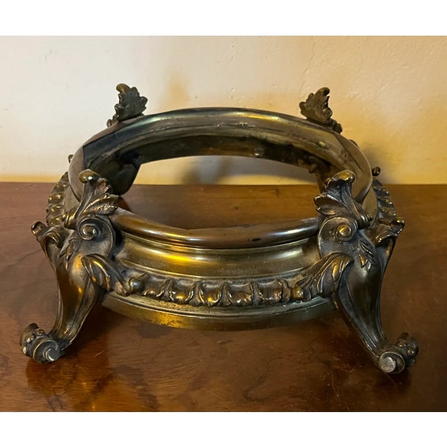 Antique 19th Century French Bronze Mount or Display Base for a Porcelain Vase, Bowl or Lamp For Sale - Image 11 of 11