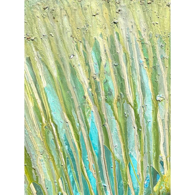 Vintage Original Abstract Oil Painting on Canvas For Sale - Image 9 of 18