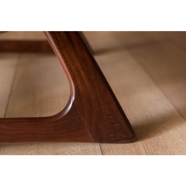 Vintage Sculptural Solid Walnut Tufted Slipper Lounge Chair by Adrian Pearsall For Sale - Image 10 of 13