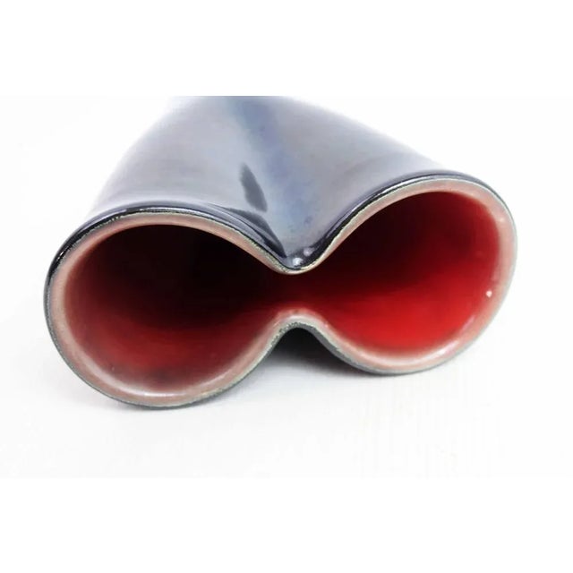 Mid-Century Ceramic Vase from Elchinger, France For Sale - Image 9 of 11