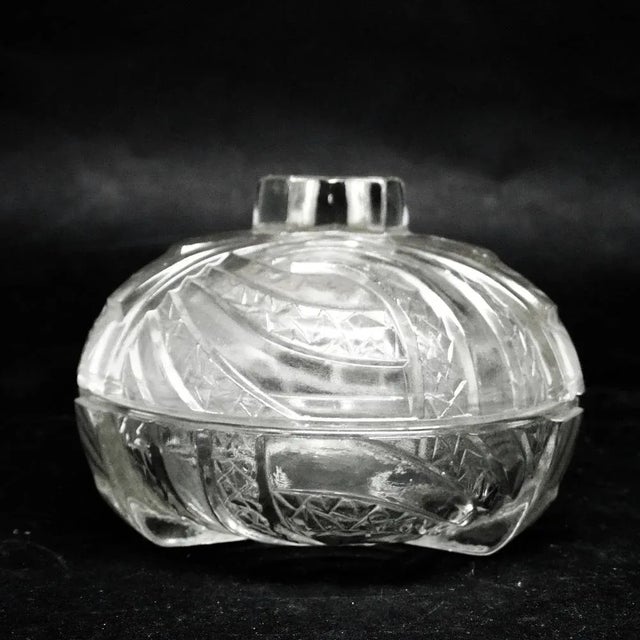 1950s Art Deco Candyer from Hortensja Glasswork, Poland, 1950s For Sale - Image 5 of 7