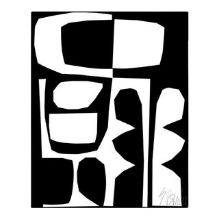 White on Black Forest Fine Art Print 16" X 20" by Liz Roache For Sale