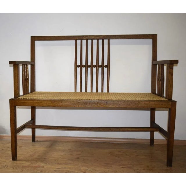 Bench by Wilhelm Schmidt for Prague Rudniker, 1890s For Sale - Image 6 of 7