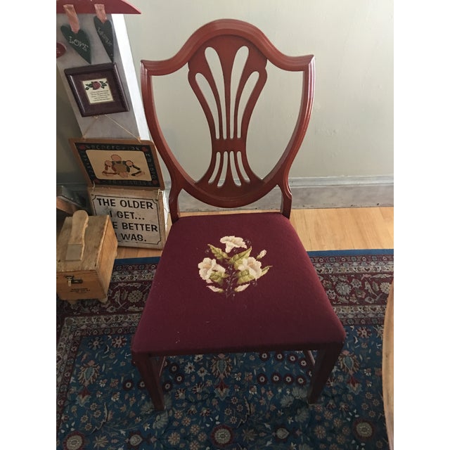 Antique Dining Room Needlepoint Seat Chairs Set of 6 Chairish