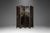 1950s Antique Chinese Black Lacquered Four Panel Folding Screen Room Divider With Carved Hardstone, China, Circa 1950s For Sale - Image 5 of 18