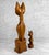 1960s Mid-Century 17" Teak Siamese Cat Carved Sculpture - A Pair For Sale - Image 5 of 9