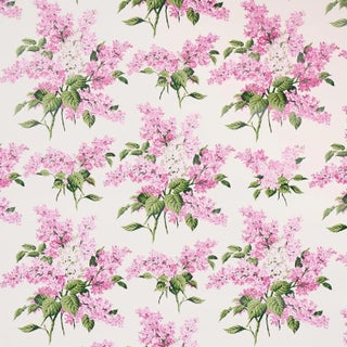Schumacher x Johnson Hartig Proust's Lilacs Wallpaper in Pink For Sale
