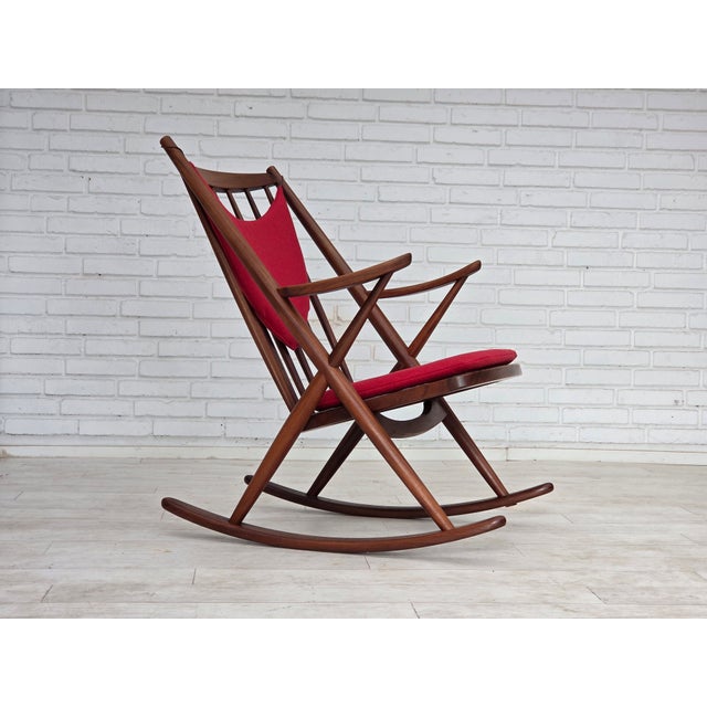 Vintage Danish Rocking Chair by Frank Reenskaug for Bramin, 1960s For Sale - Image 16 of 18