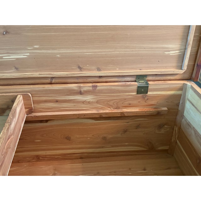 Chestnut 1920's Cedar Hope Chest For Sale - Image 8 of 10
