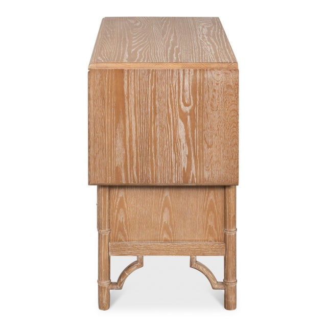 2020s British Colonial Drop Leaf Server with Caned Doors For Sale - Image 5 of 11