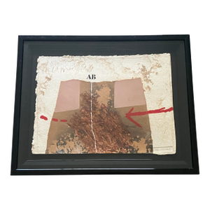 James Coignard, Original Embellished Carborundum Etching, 'Vecteur Rouge' Signed, #33/95, Framed, 1989