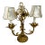 1950s Italian Gilt Metal Flower Lamp For Sale