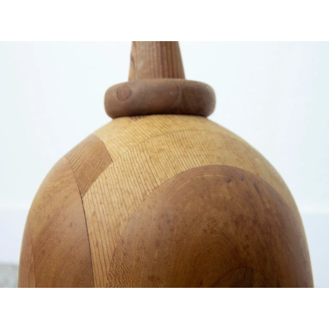 Vintage Folk Art Turned Pine Wood Sculpture For Sale In Detroit - Image 6 of 12