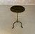 Spanish Hand-Forged Iron Drinks Table With Hammered Top and Gold Patina For Sale - Image 4 of 13