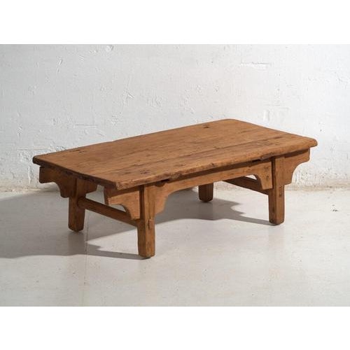 Antique Chinese Qing Dynasty Kang Table in Pine For Sale - Image 10 of 10