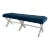 1980s Contemporary Modern Lucite X-Base Bench, Newly Upholstered in Velvet. For Sale