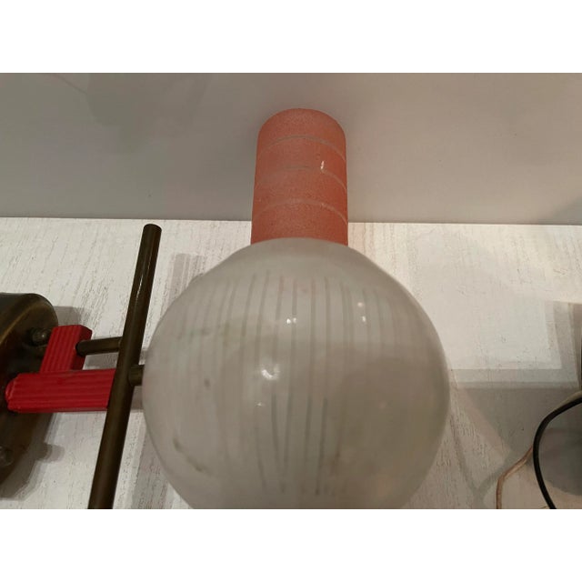Stilnovo Vintage Red Glass Sconces by Stilnovo, 1950s, Set of 2 For Sale - Image 4 of 10