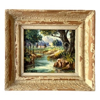 Edmond Flégier, Provence Landscape, 1950s, Oil on Panel For Sale