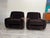 A gorgeous pair of Italian lounge chairs C1970 beautifully crafted with great design and quality. Buttoned seat and...