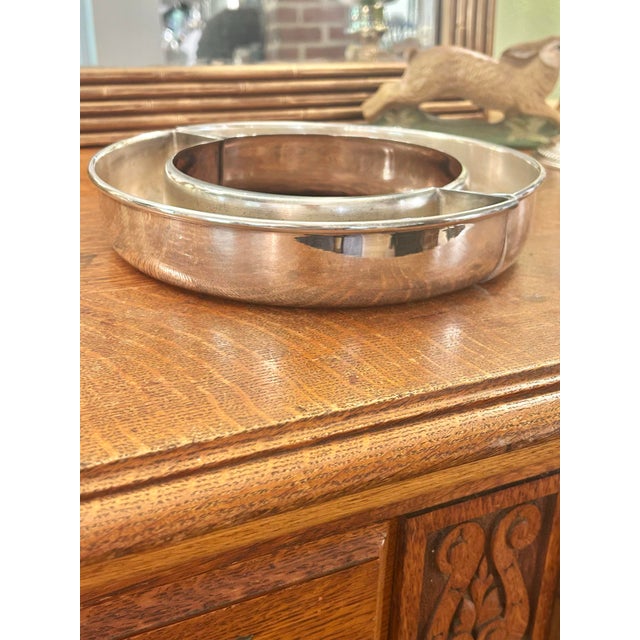 Mid-Century Modern 1959 Eugen Ferner German Modernist Silverplate Floral Centerpiece Ring For Sale - Image 3 of 11
