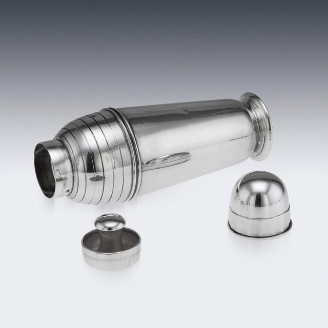 Vintage Art Deco Silver Plated Shaker by Asprey of London, 1930 For Sale - Image 6 of 17
