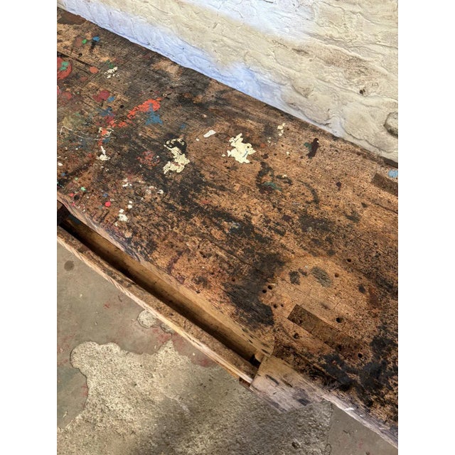 Wood Vintage Workbench in Wood For Sale - Image 7 of 13