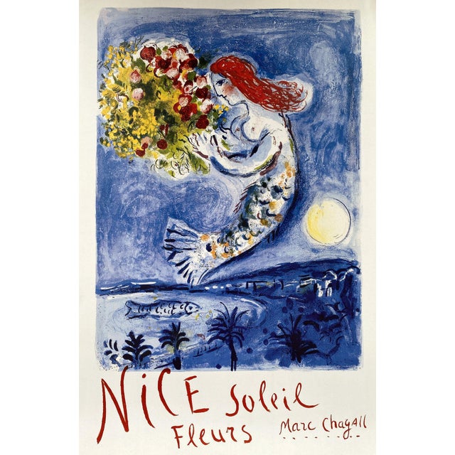 Paper Nice, Bay of Angels Poster after Marc Chagall For Sale - Image 7 of 7
