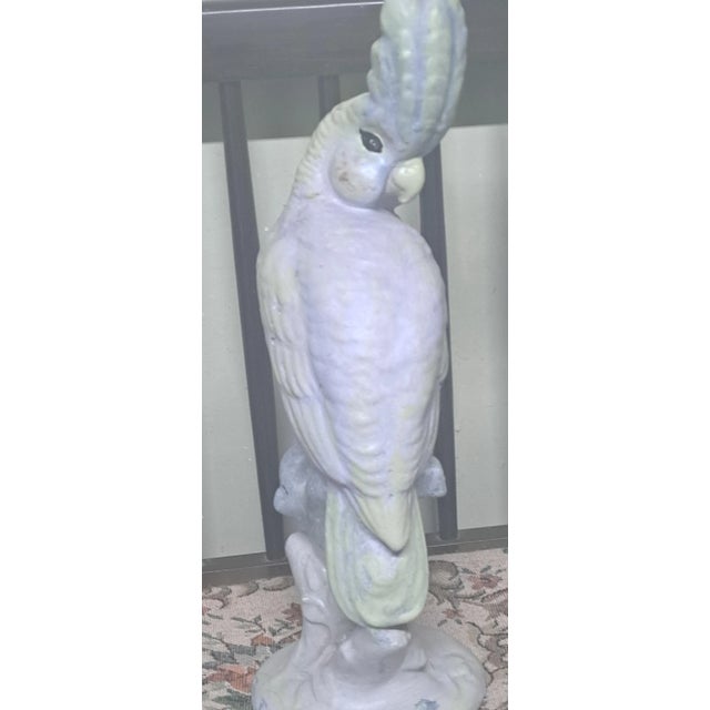 Ceramic Mid Century Large Bird Statue Cockatoe 1970s Made in Portland, Oregon For Sale - Image 7 of 7