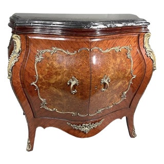 1900s French Louis XVI Mahogany Marble Commode - 1 Pc For Sale